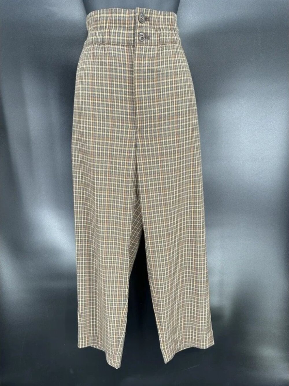 Madewell Womens Check Wide-Leg Casual Chino Pants Size 6